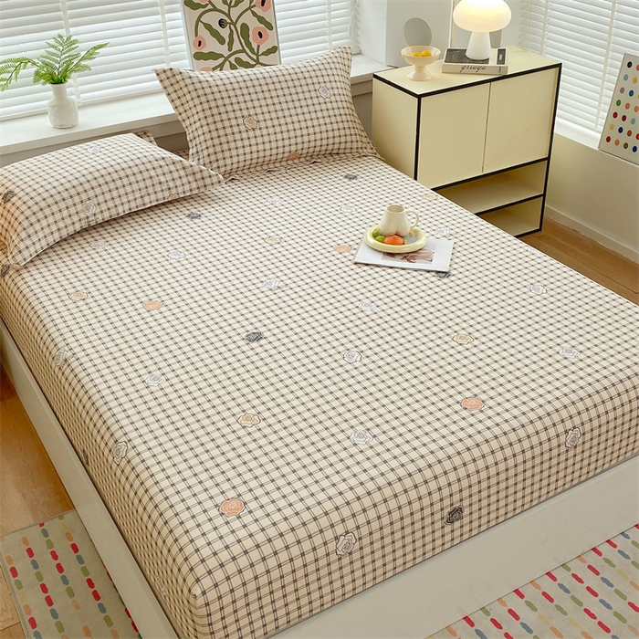 91家纺网 家纺一手货源 找家纺 凯磊2025新款老粗布印花单品床笠床笠单件 格韵雅眠