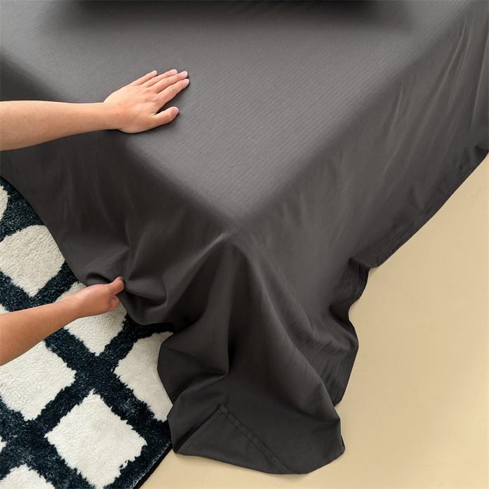 91家纺网 家纺一手货源 找家纺 丽涵家纺 2025新款全棉大雁纹单品床单床单三件套 good铅笔灰