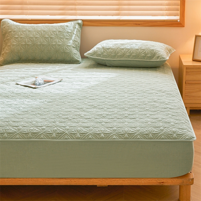 91家纺网 家纺一手货源 找家纺 （总）3C 2025全棉蚕丝蛋白夹棉床笠