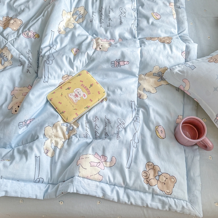 91家纺网 家纺一手货源 找家纺 欧喜璐 2025新款里外全棉夏凉被奶油阿布-兰