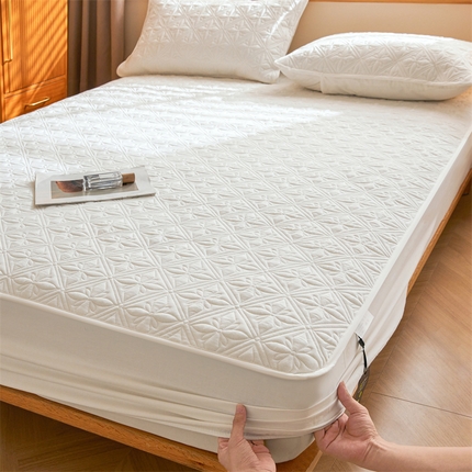 91家纺网 家纺一手货源 找家纺 （总）3C 2025全棉蚕丝蛋白夹棉床笠