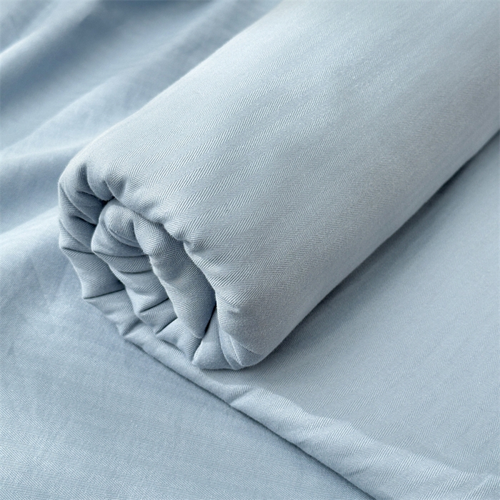 91家纺网 家纺一手货源 找家纺 丽涵家纺 2025新款全棉大雁纹单品床单床单三件套 good月光蓝