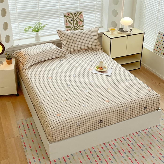 91家纺网 家纺一手货源 找家纺 凯磊2025新款老粗布印花单品床笠床笠单件 格韵雅眠