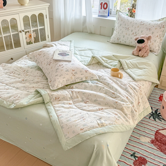 91家纺网 家纺一手货源 找家纺 （总）欧喜璐 2025新款里外全棉夏凉被