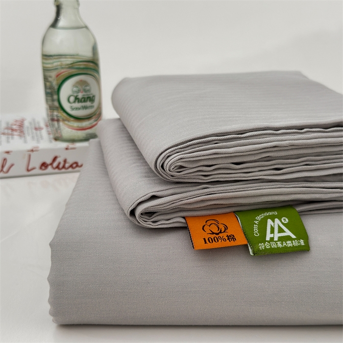 91家纺网 家纺一手货源 找家纺 丽涵家纺 2025新款全棉大雁纹单品床单床单三件套 good银沙灰