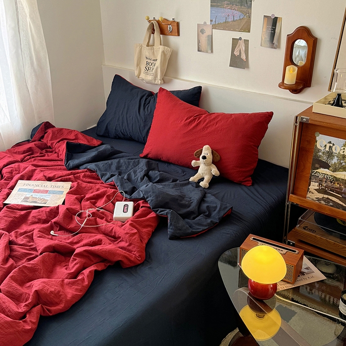 91家纺网 家纺一手货源 找家纺 （总）耀达家居 2025新款水洗棉双拼夏被四件套