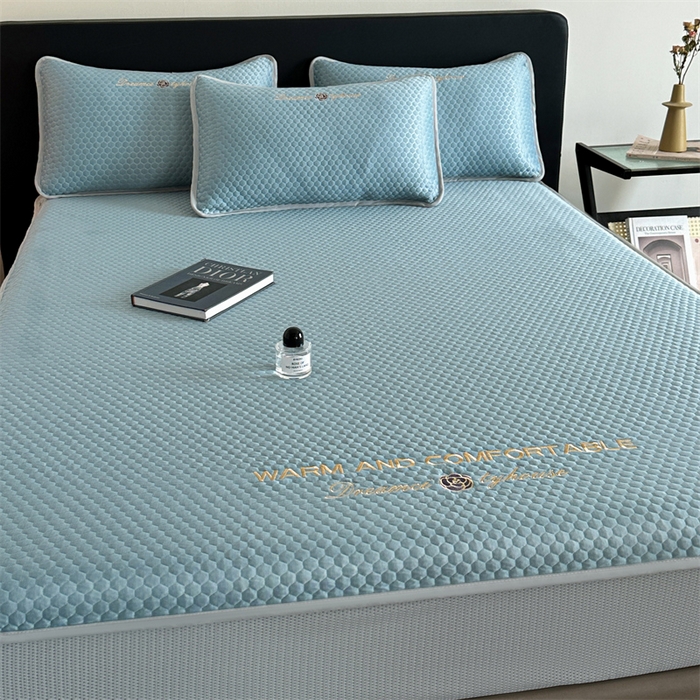 91家纺网 家纺一手货源 找家纺 笙意家纺 2025新款豆豆凉感软席-兰娜 兰娜-冰川绿