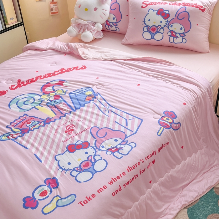 91家纺网 家纺一手货源 找家纺 （总）花满路 2025新款儿童针织棉夏被-大床图