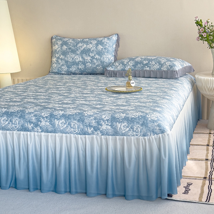 91家纺网 家纺一手货源 找家纺 （总）冬然家纺 2025新款冰豆豆席子凉席床裙款