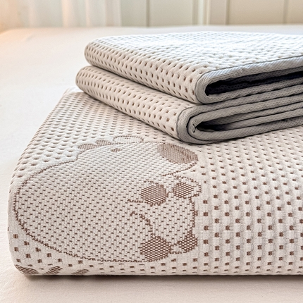 91家纺网 家纺一手货源 找家纺 （总）家喜爱 2025新款A类5D华夫格冰豆豆针织棉夏被盖毯
