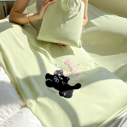 91家纺网 家纺一手货源 找家纺 （总）柒星睡袋 2025新款款40支全棉纯色毛巾绣可拆分隔脏睡袋