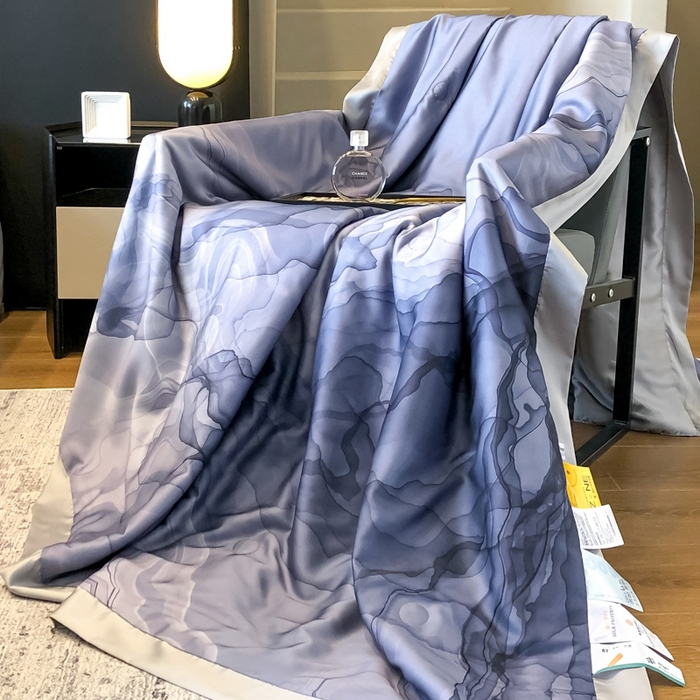 91家纺网 家纺一手货源 找家纺 若未家居 LOVEWE HOUSE 2025新中式60天丝床盖夏被四件套水墨