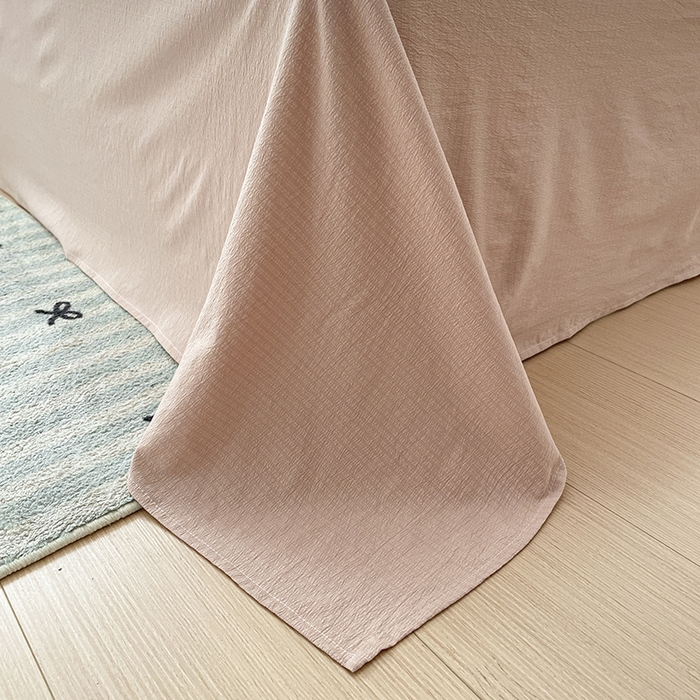 91家纺网 家纺一手货源 找家纺 初念 2025新款云感针织双层纱三件套-四件套【提供买家秀】 爱如星辰