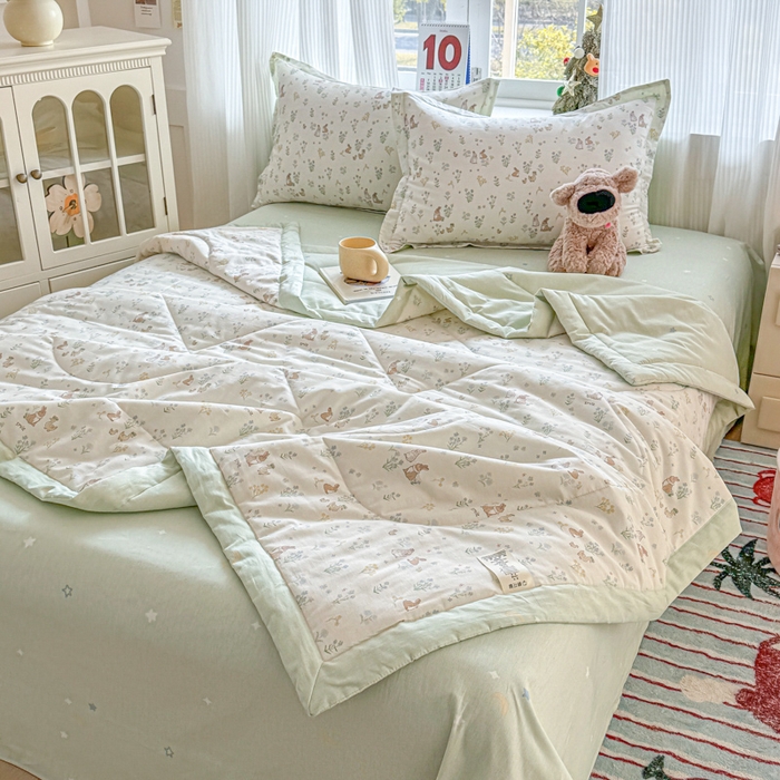 91家纺网 家纺一手货源 找家纺 （总）欧喜璐 2025新款里外全棉夏凉被