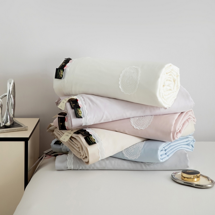 91家纺网 家纺一手货源 找家纺 桂雅居2025新款80支进口莱赛尔双丝夏被-达芙妮 组合图