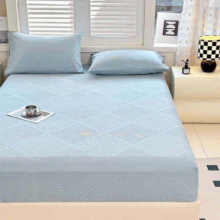 91家纺网 家纺一手货源 找家纺 （总）曼町家居 2025新款全棉华夫格床笠