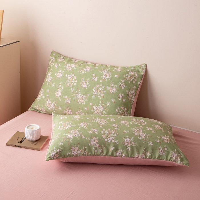 91家纺网 家纺一手货源 找家纺 南北家居 2025新款针织棉双层纱夏被四件套 雏菊低语