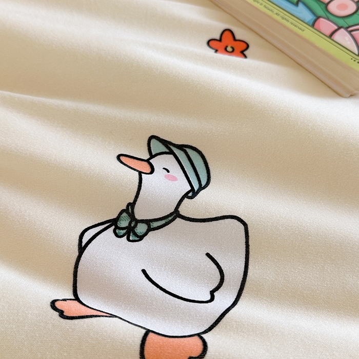 91家纺网 家纺一手货源 找家纺 麦伦家居 2025新款云柔针织棉大豆夏凉被 加油鸭