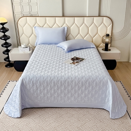 好阁家纺 2025新款100支全棉蚕丝豆邦纤维床盖 铃兰