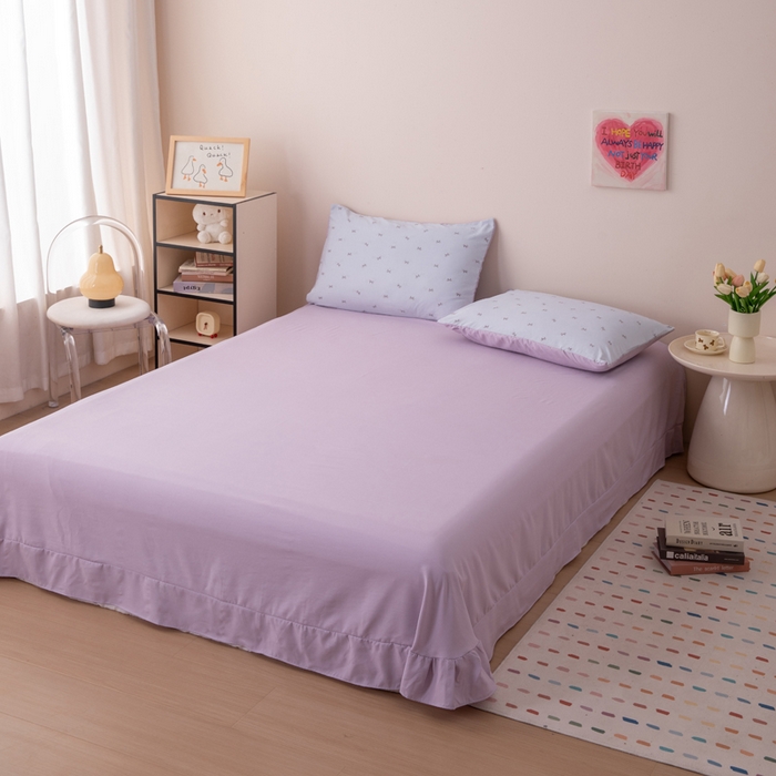 91家纺网 家纺一手货源 找家纺 南北家居 2025新款针织棉双层纱夏被四件套 蔷薇轻舞