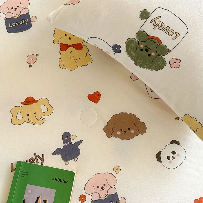 91家纺网 家纺一手货源 找家纺 麦伦家居 2025新款云柔针织棉大豆夏凉被 宠物小狗