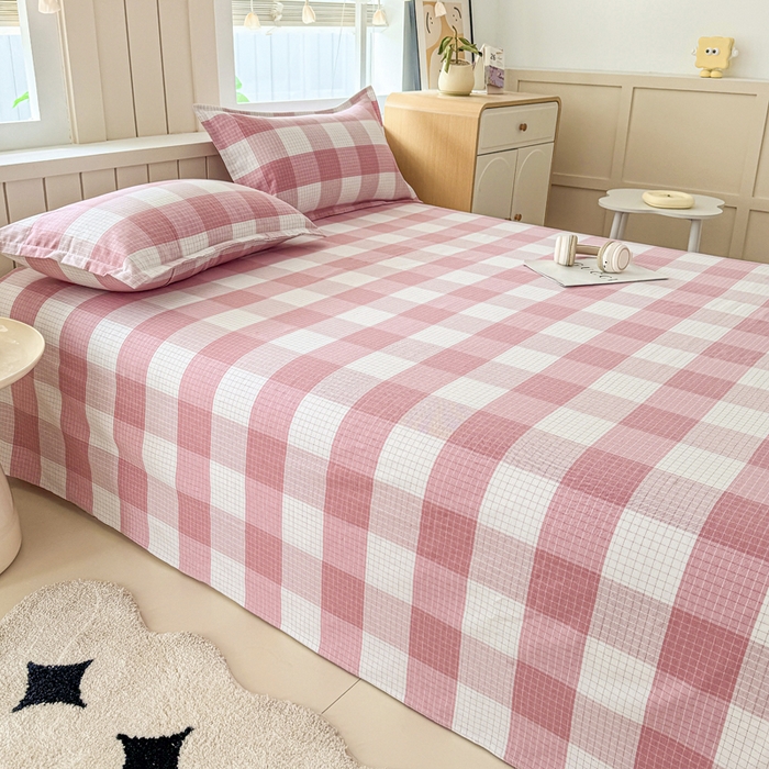 91家纺网 家纺一手货源 找家纺 金泰莱 2025新款色织老粗布四件套全棉四件套纯棉四件套 樱络