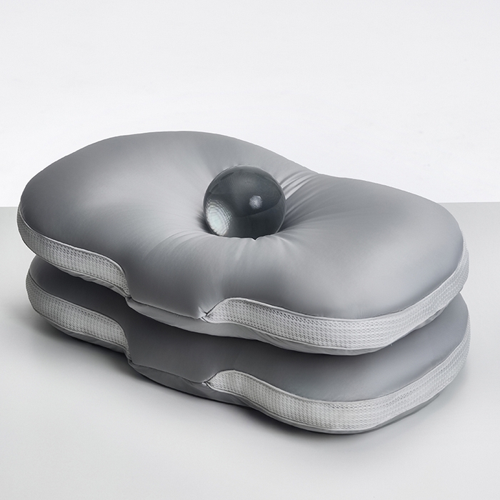 91家纺网 家纺一手货源 找家纺 昕科 2025新款丝光绵豆枕-异型护颈椭圆枕头羽丝棉成人颈椎枕芯 丝光绵豆枕-灰色 
