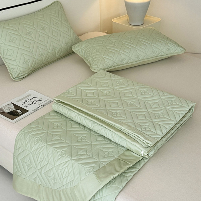 91家纺网 家纺一手货源 找家纺 （总）云雀  2025新款舒适莱赛尔天丝夹棉床盖