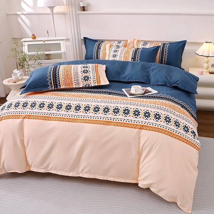 91家纺网 家纺一手货源 找家纺 北部居 2025新款加厚化纤四件套