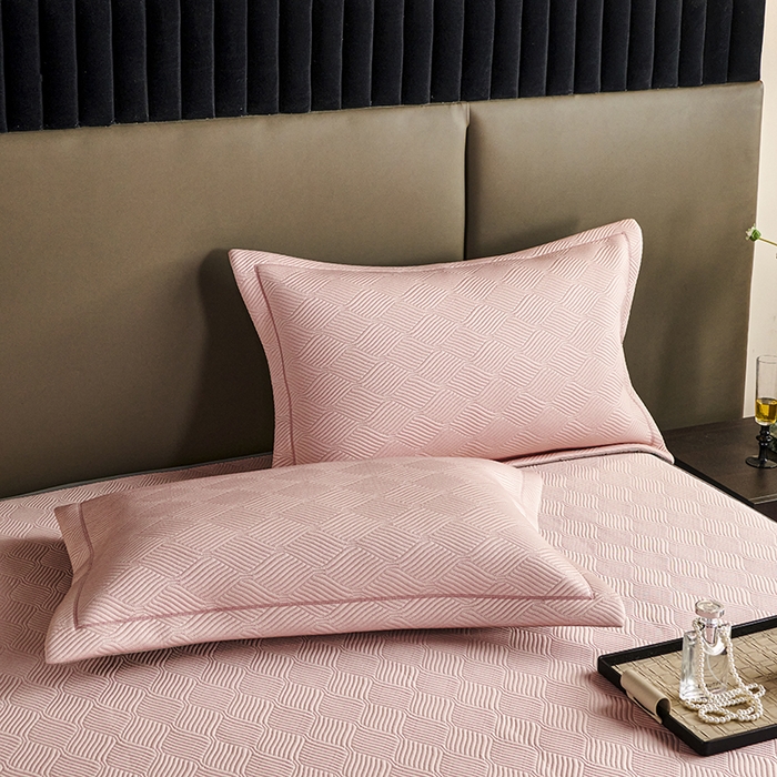 91家纺网 家纺一手货源 找家纺 桂雅居 2025新款高科技冷凝高分子超速凉感软席三件套 樱花粉