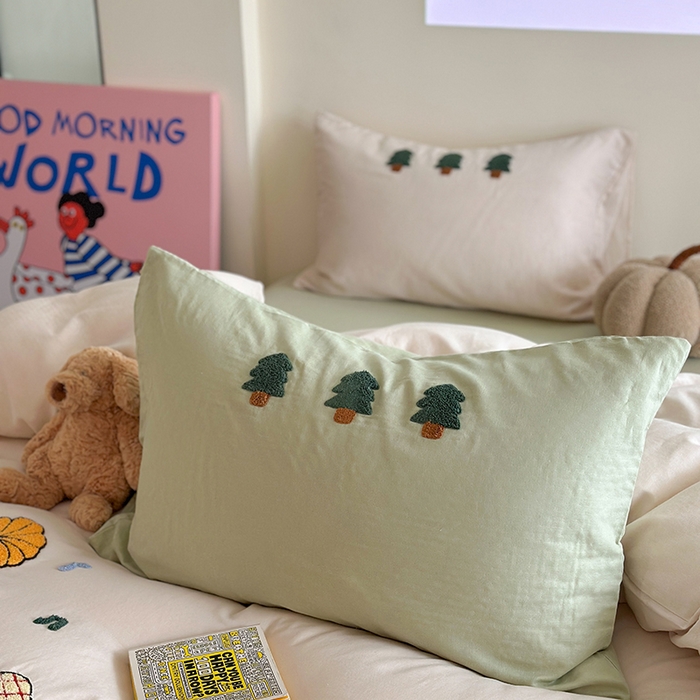 91家纺网 家纺一手货源 找家纺 TT.one 塔塔家居 2025新款全棉双层纱毛巾绣萌宠系列四件套 派对小狗