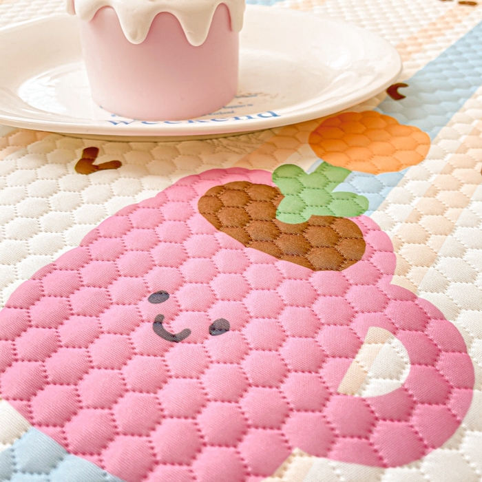 91家纺网 家纺一手货源 找家纺 川悦生活 2025新款大版冰豆豆凉豆豆凉席 爱生活的小熊