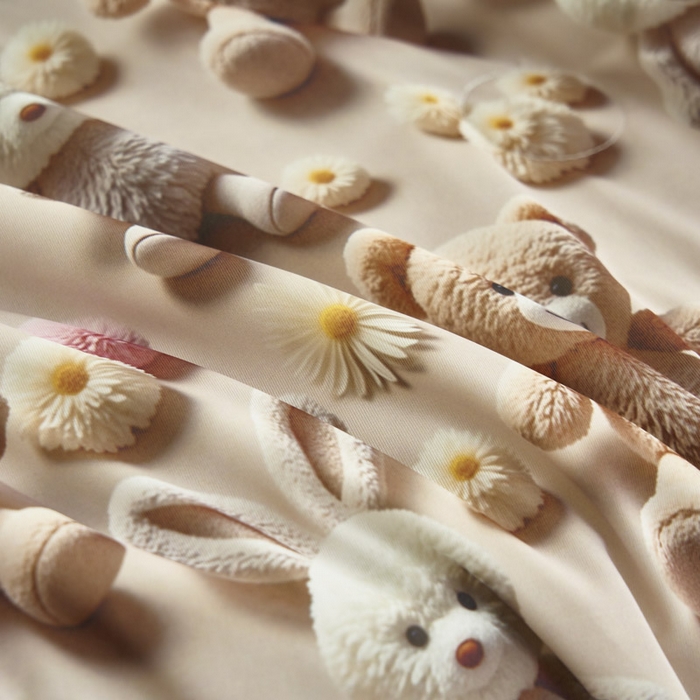 91家纺网 家纺一手货源 找家纺 子由家居 2025新款5D凉感大豆夏被 5D-兔兔熊