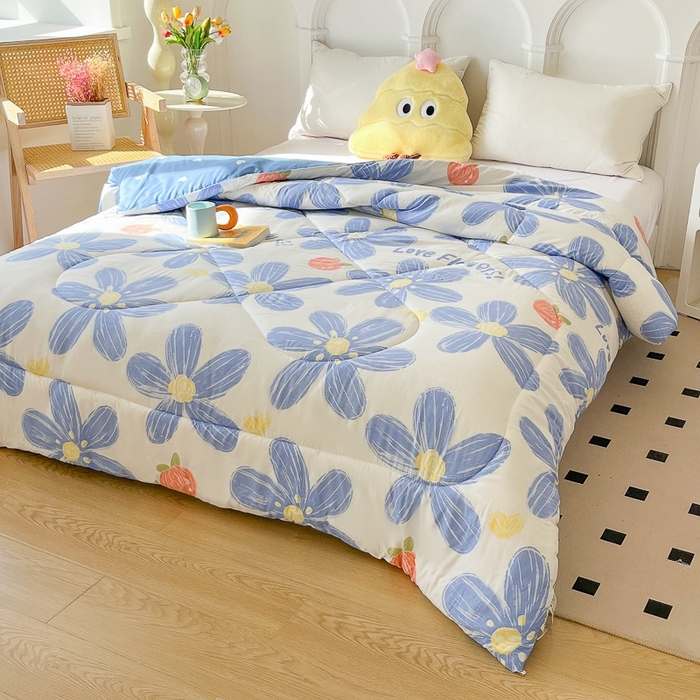 91家纺网 家纺一手货源 找家纺 百花王2025新款原棉大豆被被子被芯 唯美兰