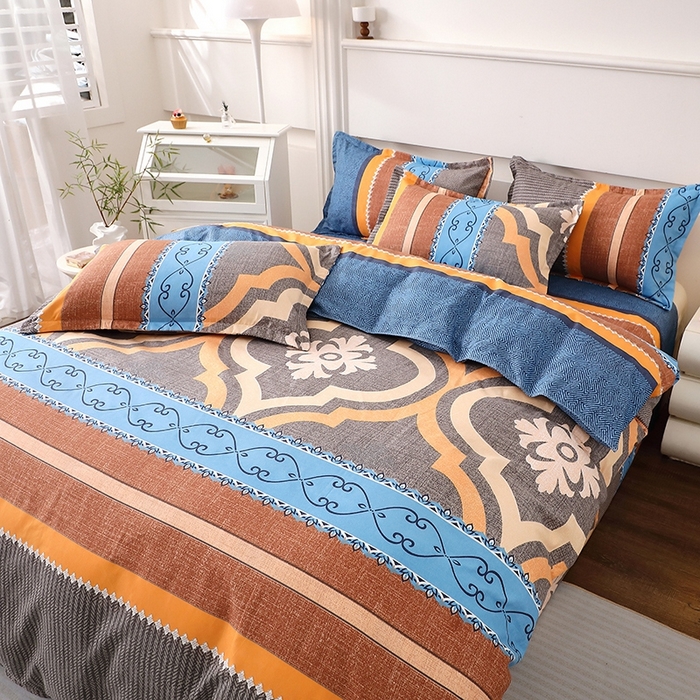 91家纺网 家纺一手货源 找家纺 北部居 2025新款加厚化纤四件套