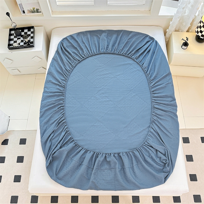 91家纺网 家纺一手货源 找家纺 （总）曼町家居 2025新款全棉华夫格床笠