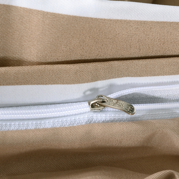 91家纺网 家纺一手货源 找家纺 百花王2025新款斜纹天丝莫代尔四件套 驼色条纹