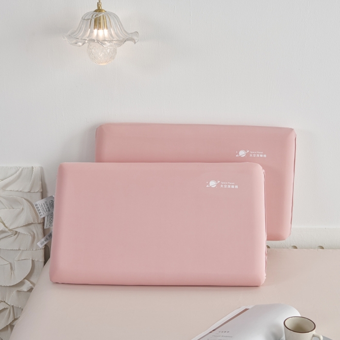 91家纺网 家纺一手货源 找家纺 枕芯真意 2025新款凉感丝牛奶丝午睡枕枕头枕芯 樱花粉