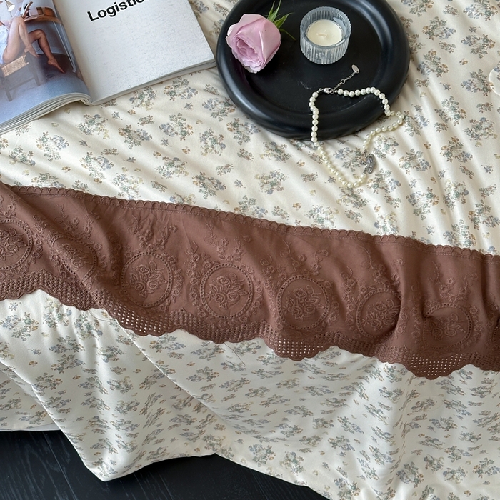 91家纺网 家纺一手货源 找家纺 （总）觅糖  2025新款春夏款法式蕾丝针织大豆夏被