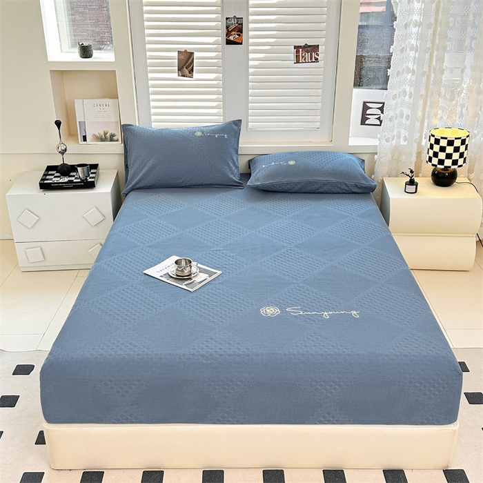 91家纺网 家纺一手货源 找家纺 （总）曼町家居 2025新款全棉华夫格床笠