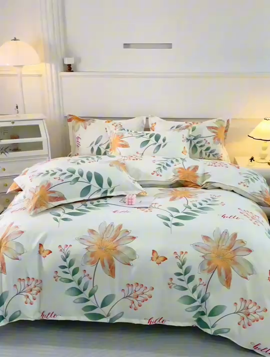 91家纺网 家纺一手货源 找家纺 北部居 2025新款加厚化纤四件套