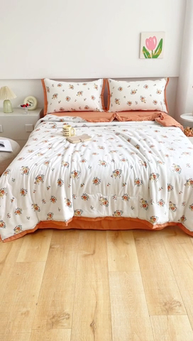 91家纺网 家纺一手货源 找家纺 南北家居 2025新款亲肤泡泡棉提花夏被 晓春