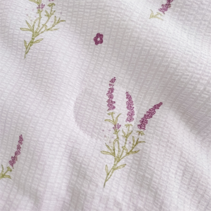 91家纺网 家纺一手货源 找家纺 南北家居 2025新款亲肤泡泡棉提花夏被 紫色香