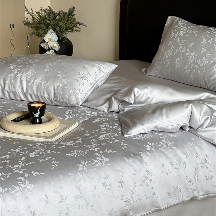 91家纺网 家纺一手货源 找家纺 FORTWO2025新款60支兰精天丝浮雕提花四件套		 慕光