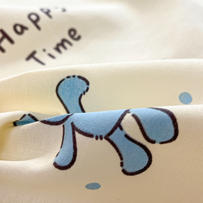 91家纺网 家纺一手货源 找家纺 Sweet dreams甜梦 2025新款全棉纯棉小清新印花床单单品单床单床单单件 动物派对