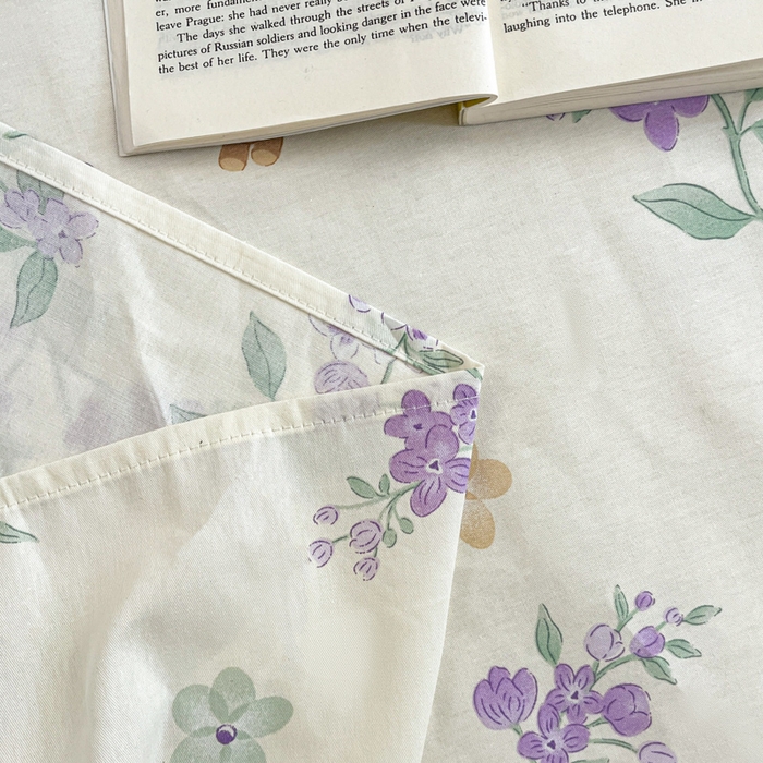 91家纺网 家纺一手货源 找家纺 Sweet dreams甜梦 2025新款全棉纯棉小清新印花床单单品单床单床单单件 小熊花语