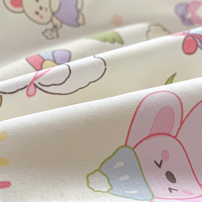 91家纺网 家纺一手货源 找家纺 Sweet dreams甜梦 2025新款全棉纯棉小清新印花床单单品单床单床单单件 可爱趴趴