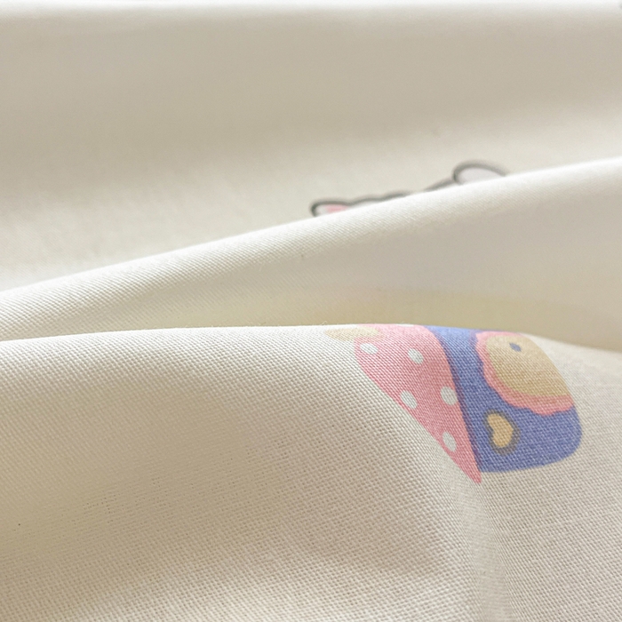 91家纺网 家纺一手货源 找家纺 Sweet dreams甜梦 2025新款全棉纯棉小清新印花床单单品单床单床单单件 蝴蝶结小狗