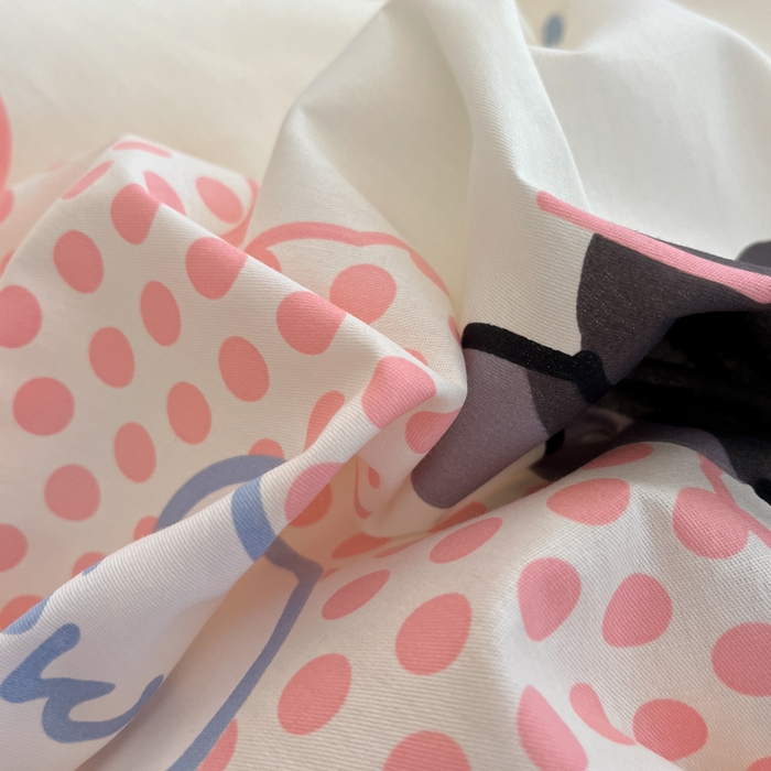 91家纺网 家纺一手货源 找家纺 Sweet dreams甜梦 2025新款全棉纯棉小清新卡通被套单品单被套被套单件 蛋糕猫猫