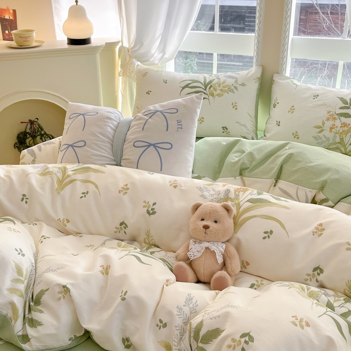 91家纺网 家纺一手货源 找家纺 Sweet dreams甜梦 2025新款全棉纯棉小清新卡通被套单品单被套被套单件 春意盎然